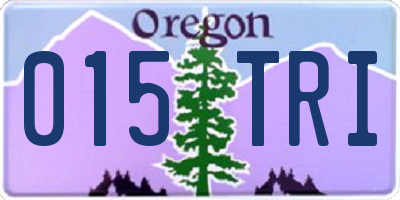OR license plate 015TRI
