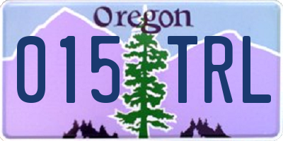 OR license plate 015TRL