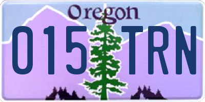 OR license plate 015TRN