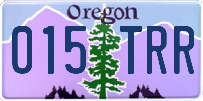 OR license plate 015TRR