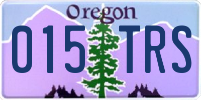 OR license plate 015TRS