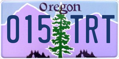 OR license plate 015TRT