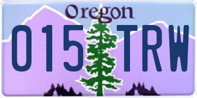 OR license plate 015TRW