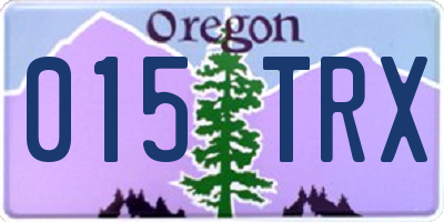OR license plate 015TRX