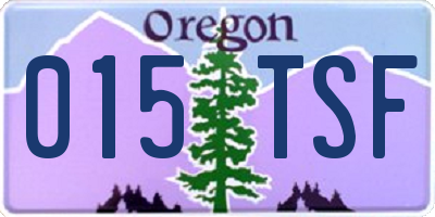 OR license plate 015TSF