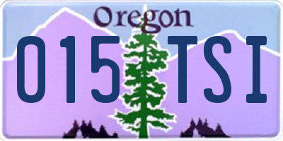 OR license plate 015TSI