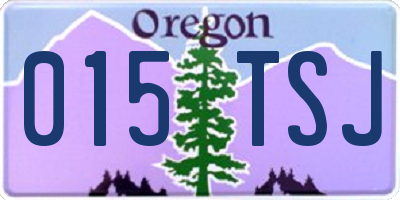 OR license plate 015TSJ