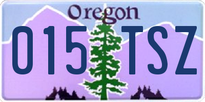 OR license plate 015TSZ