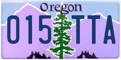 OR license plate 015TTA