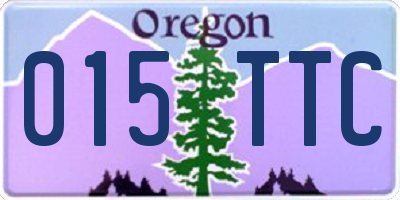 OR license plate 015TTC