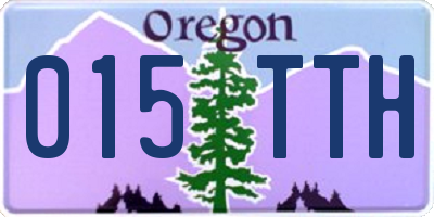 OR license plate 015TTH