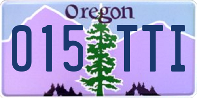 OR license plate 015TTI