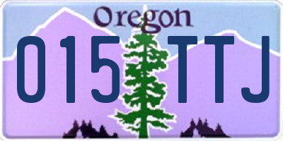 OR license plate 015TTJ