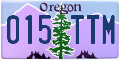 OR license plate 015TTM