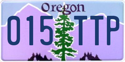 OR license plate 015TTP