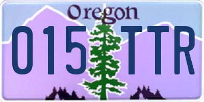 OR license plate 015TTR