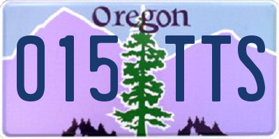 OR license plate 015TTS