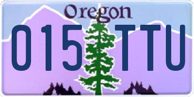 OR license plate 015TTU