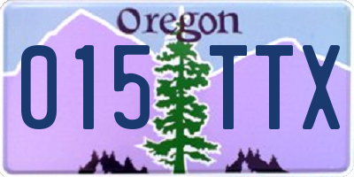 OR license plate 015TTX