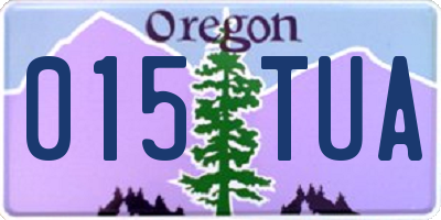 OR license plate 015TUA