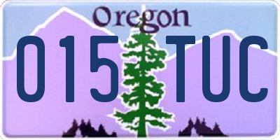 OR license plate 015TUC