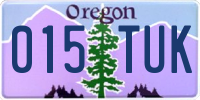 OR license plate 015TUK