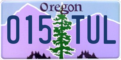 OR license plate 015TUL