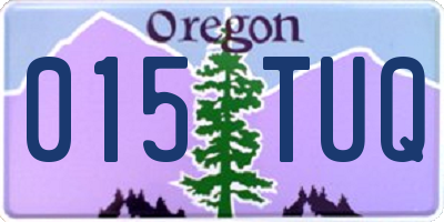 OR license plate 015TUQ