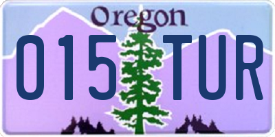 OR license plate 015TUR