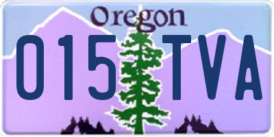 OR license plate 015TVA