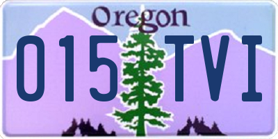 OR license plate 015TVI
