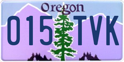 OR license plate 015TVK