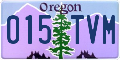 OR license plate 015TVM