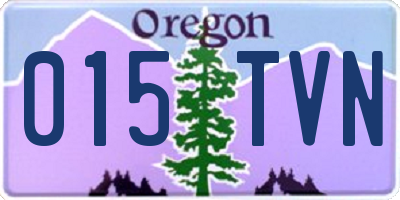 OR license plate 015TVN