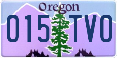 OR license plate 015TVO