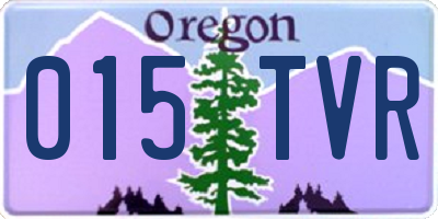 OR license plate 015TVR