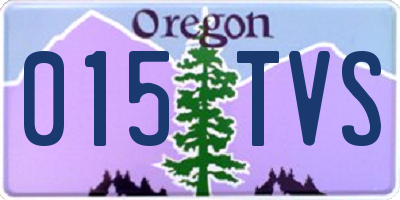 OR license plate 015TVS