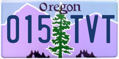 OR license plate 015TVT