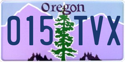 OR license plate 015TVX