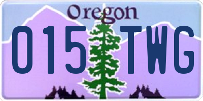 OR license plate 015TWG