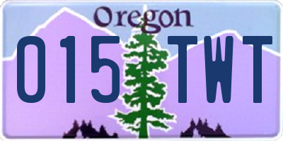 OR license plate 015TWT