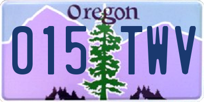OR license plate 015TWV
