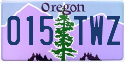 OR license plate 015TWZ
