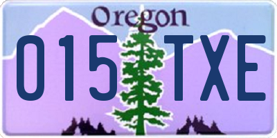 OR license plate 015TXE