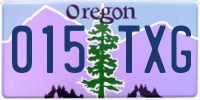 OR license plate 015TXG