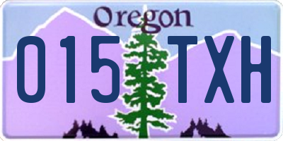 OR license plate 015TXH