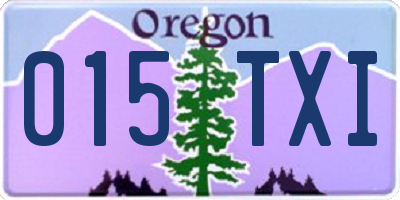 OR license plate 015TXI