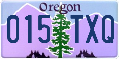 OR license plate 015TXQ