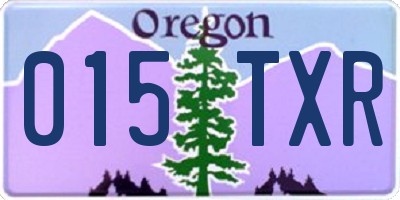 OR license plate 015TXR