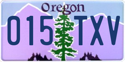OR license plate 015TXV